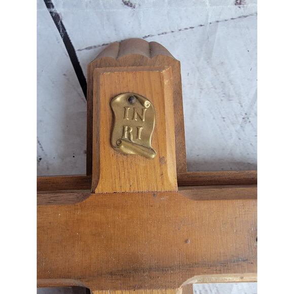 11 Inch Size Wooden Cross Wall Hanging Decor Christian Cross Inside Compartment - Picture 2 of 9